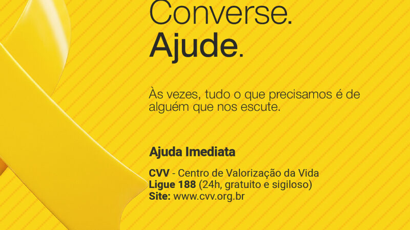 Setembro Amarelo: Vereador Levi Oliveira destaca valorização da vida e combate a estigmas