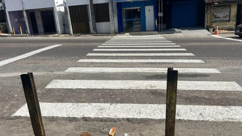 Faixas de Pedestres são instaladas em bairros da Zona Norte de Aracaju após solicitação de Levi Oliveira
