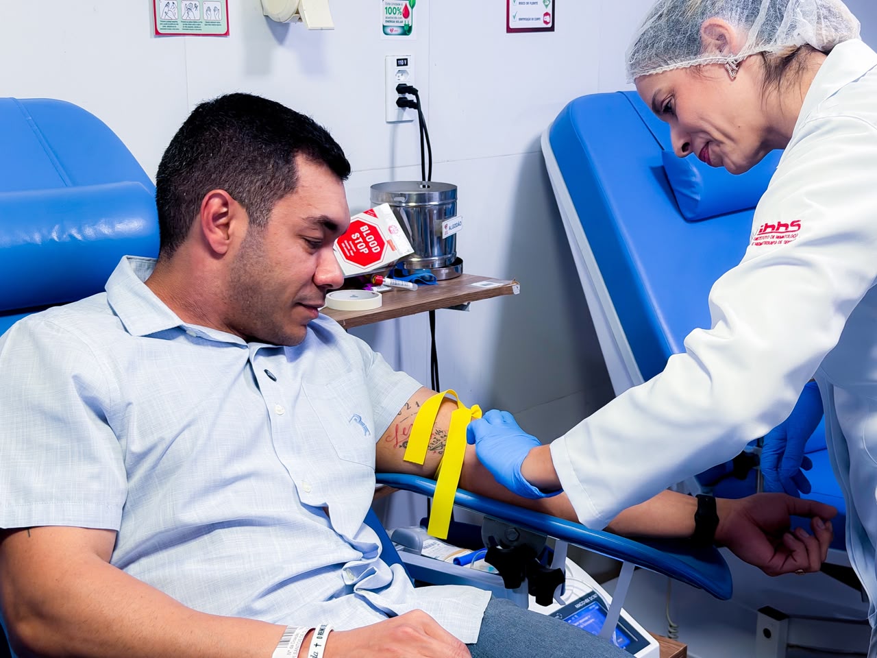 Levi Oliveira participa de ação da Juventude Progressista para doação de sangue