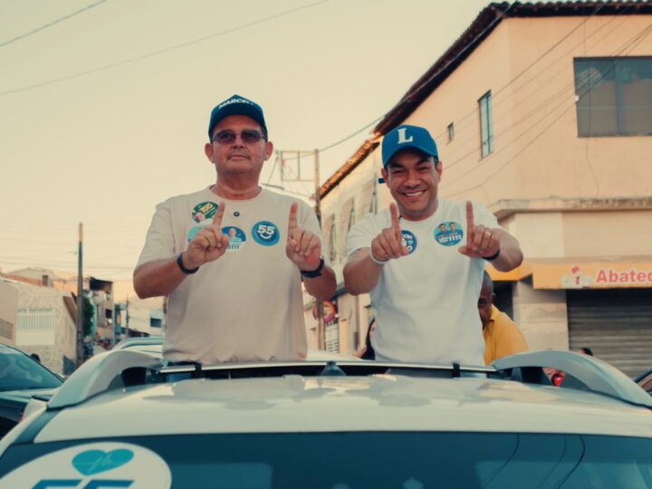 Levi Oliveira leva buzinaço às ruas de Propriá ao lado do prefeito Luciano de Menininha